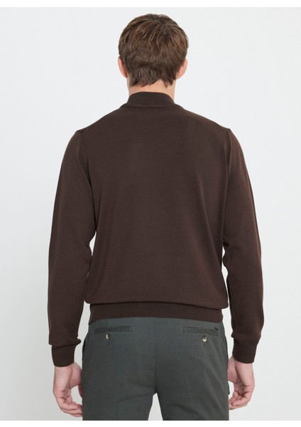 Yarım Balıkçı Yaka Standart Kahve Erkek Kazak ACE492510017_TRIKO Yarım Balıkcı Ya indirimleri