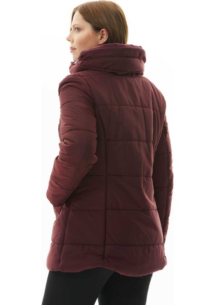 Bordo Kadın Mont 24ksl6133-Bb