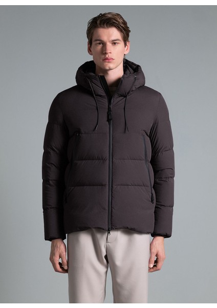 Kapüşon Yaka Koyu Kahve Erkek Standart Mont Jump fiyatları