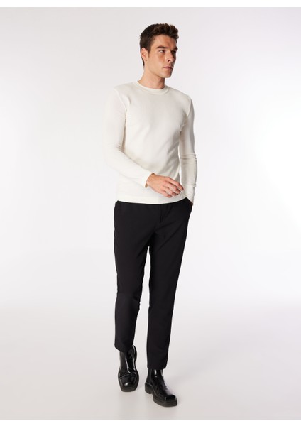 Gmg Fırenze Bisiklet Yaka Regular Fit Ekru Erkek Kazak GU24MFW04010