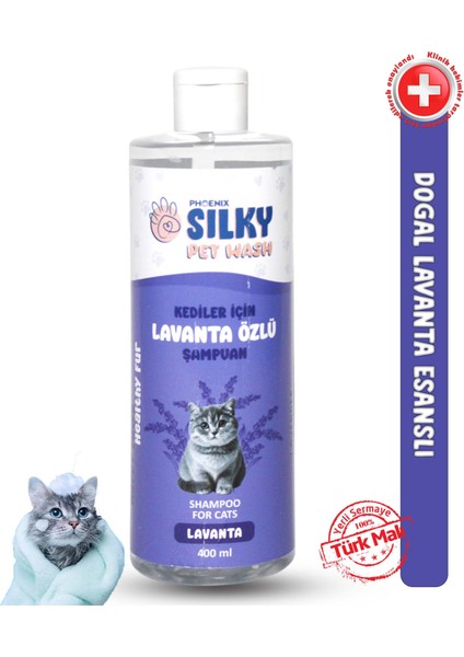 Kedilere Özel Doğal Lavanta Özlü Şampuan - 400ml