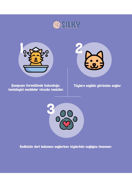 Kedilere Özel Doğal Lavanta Özlü Şampuan - 250ml modelleri