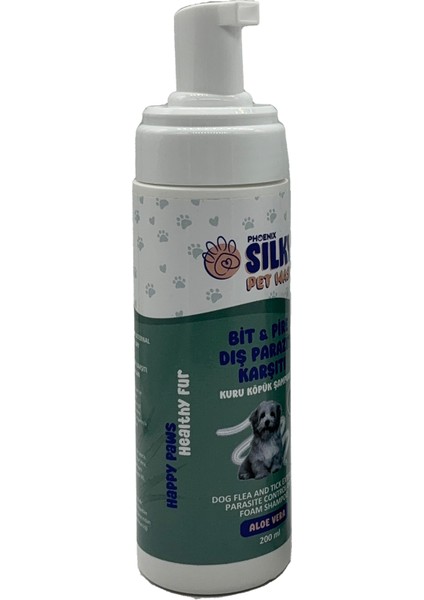 Kedilere Özel Aloevera Özlü Dış Parazit Karşıtı Kuru Köpük Şampuan - 200ml fiyatları