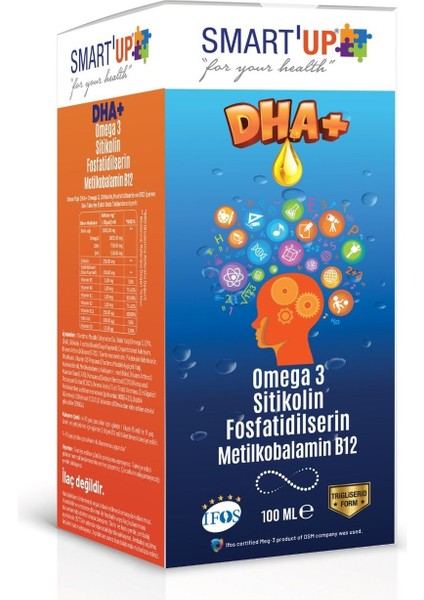 Sitikolin Dha Omega 3 ve Fosfatidilserin Iceren Balık Yağı B12 ( 100 ml )