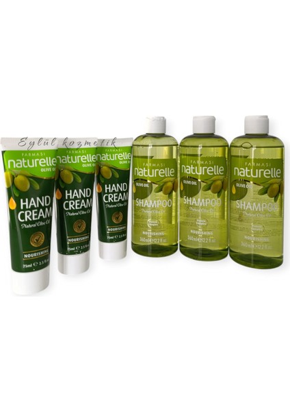 Olive Oil Zeytinyağlı Şampuan + El Kremi 3'lü Set