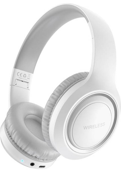 Mobify Yüksesk Bass ve Yükses Ses Kalitesi Özellikli Ayarlanabilir Ölçülü ve Katlanabilir Uıd-10 Kafa Üstü Bluetooth Kulaklık Beyaz