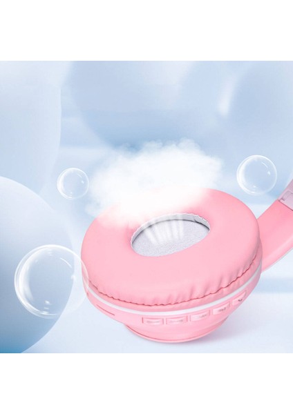 Technoguru Kedi Kulağı Tasarımlı Rgb Işıklı Katlanabilir Bluetooth Kulaklık Stn-28 Pro Mavi
