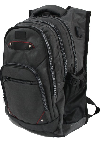 Günlük Seyahat Okul Sırt Çantası Trekking Kamp Av Yürüyüş Çantası Usbli Siyah indirimleri