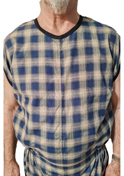 Yazlık Kolsuz Hasta Bakım Kıyafeti - Large Beden modelleri