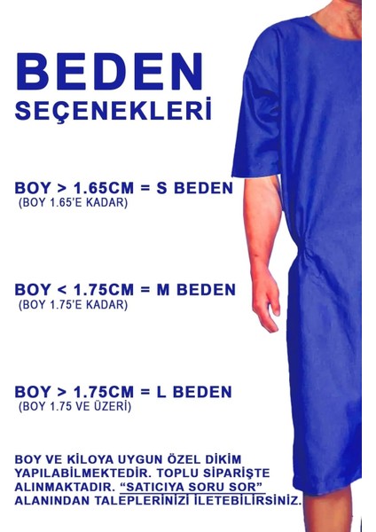 Özel Tasarım Kısa Kol Bacak Arası Fermuarlı & Demans Hasta Bakım Tulumu - Large Beden fırsatları