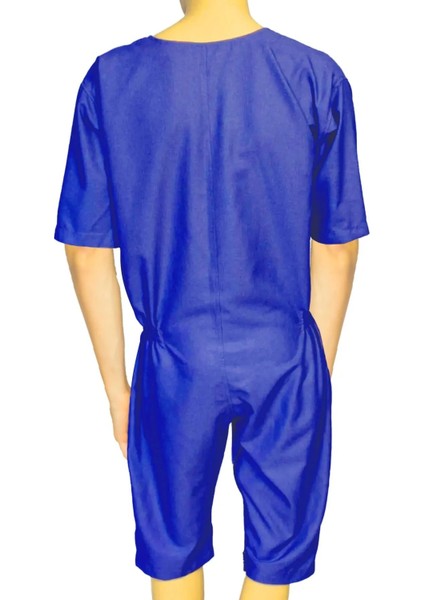 Özel Tasarım Kısa Kol Bacak Arası Fermuarlı & Demans Hasta Bakım Tulumu - Large Beden fiyatları