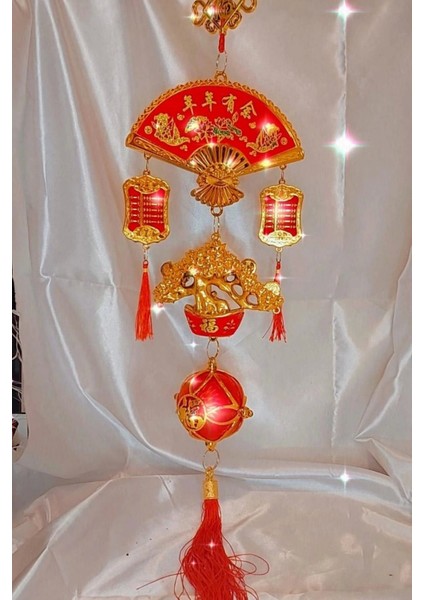 Feng Shui Ejderha Yılı Abajur Budha Buda Sokak Süsü Çin Feneri Japon Feneri Tak Koruyucu Hayat Ağacı