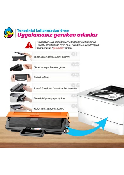 Hp 106A / W1106A Muadil Toner 4'lü Avantaj Paket - Çipli  / 107A / 107W / Mfp 135W / Mfp 137FNW