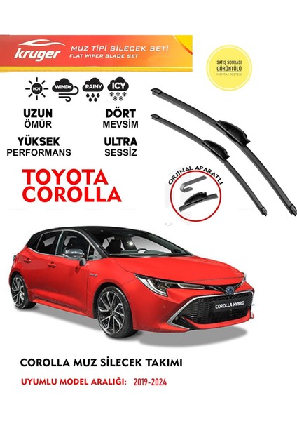 Toyota Corolla Muz Silecek 2019-2024 Arası Araca Özel Aparat