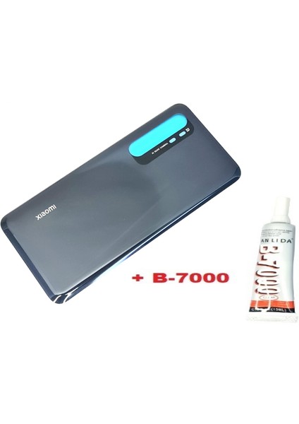 Xiaomi Mi Note 10 Lite Arka Kapak Batarya Pil Kapağı (CAM+B-7000) Siyah