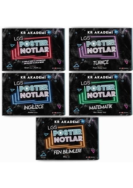Akademi Lgs Poster Notlar 5'li Seti