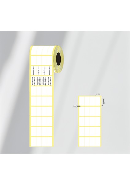 20 x 40MM. 4'lü Bitişik Termal Barkod Etiket