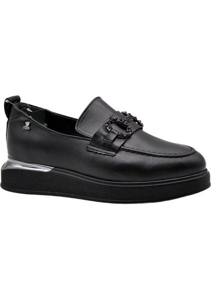 2451401K Kadın Deri Loafer Ayakkabı
