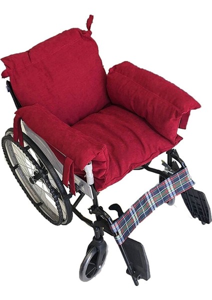 Sırt ve Yan Bölmeli Tekerlekli Sandalye Koltuğu Minderi Konfort