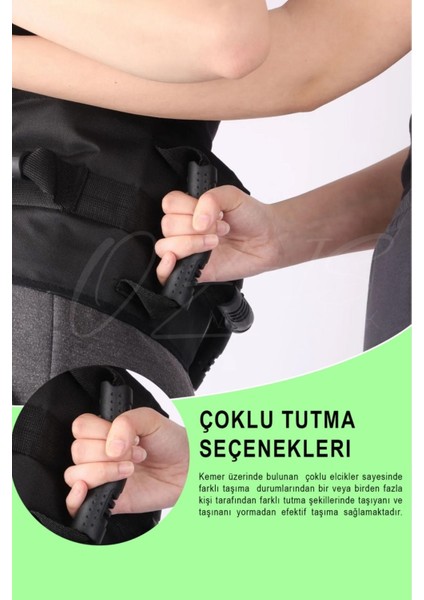 Hasta Yürüyüş Destek ve Denge Kemeri Hasta Taşıma Aparatı - 60 - 80 kg Arası - Siyah Renk fiyatları