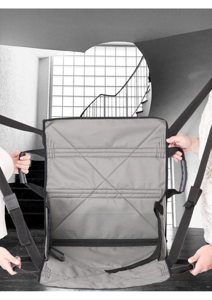 Hasta Taşıma Kaldırma Transfer Sedyesi Koltuğu - Omuz Destek Aparatlı - Gri - 90 kg ve Altı İçin
