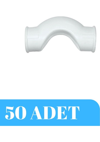 Pp C Kavisli Boru Beyaz 32LIK 50 Adet 3202-TWC-320001