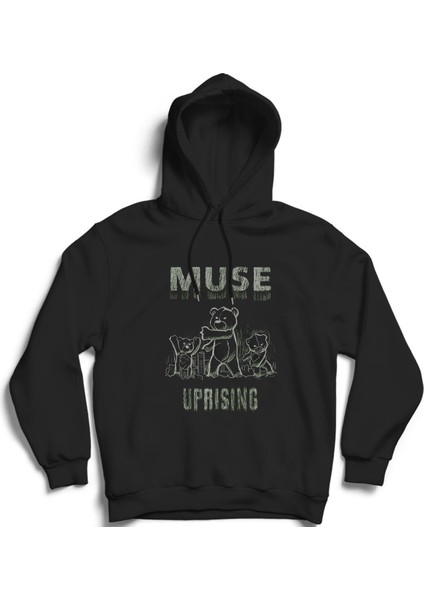 Muse, Concert, Uprising, Rock Metal Müzik Grubu Pamuk Kapüşonlu Sweatshirt Hoodie