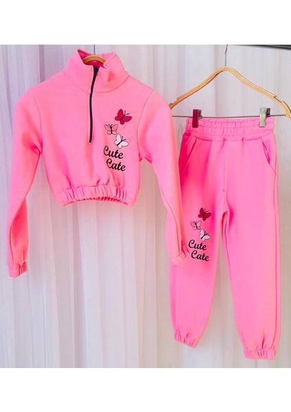 Gala Kız Çocuk Kelebek Işlemeli Crop Eşofman Takımı fiyatları
