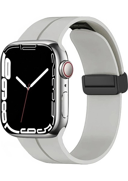 Apple Watch 10 Serisi 42MM Redclick Krd-84 Magnetik Toka Spor Silikon Kordon