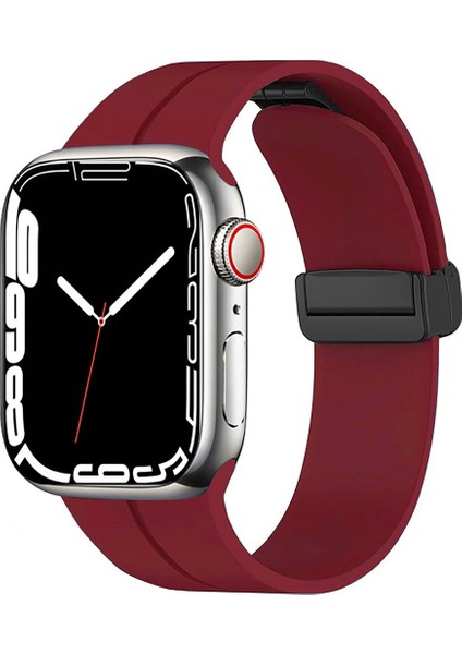 Apple Watch 10 Serisi 42MM Redclick Krd-84 Magnetik Toka Spor Silikon Kordon