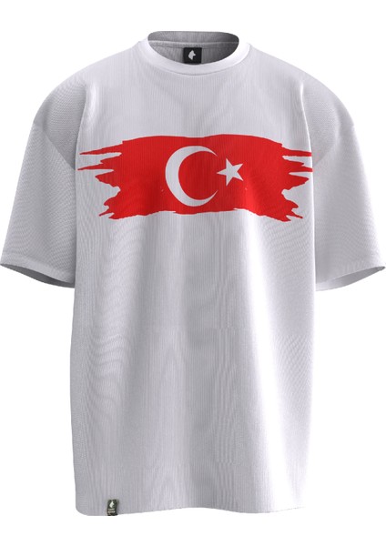 Türk Bayrağı Tasarımlı Unisex T-Shirt