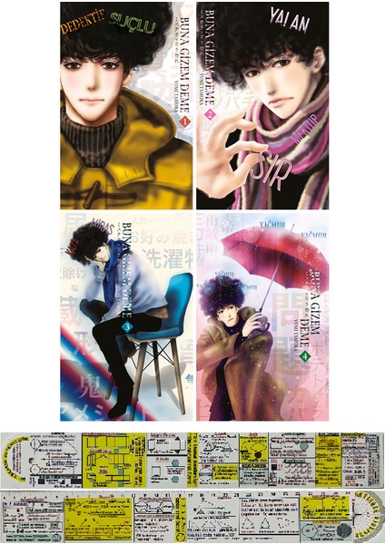 Buna Gizem Deme 1-2-3-4. Ciltler Manga Seti + Mat. Öğreten Cetvel - Yumi Tamura