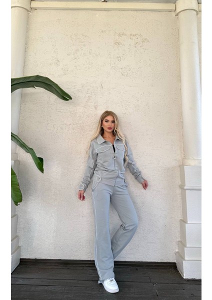 Kadın Sportif Fermuarlı Geniş Alt Üst Takım fiyatları