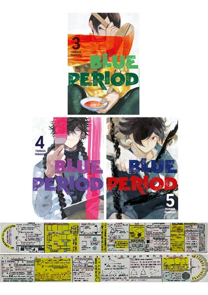 Blue Period 3-4-5. Ciltler Manga Seti + Mat. Öğreten Cetvel