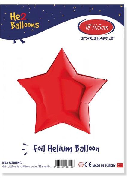 Yıldız Folyo Balon 18" - Kırmızı