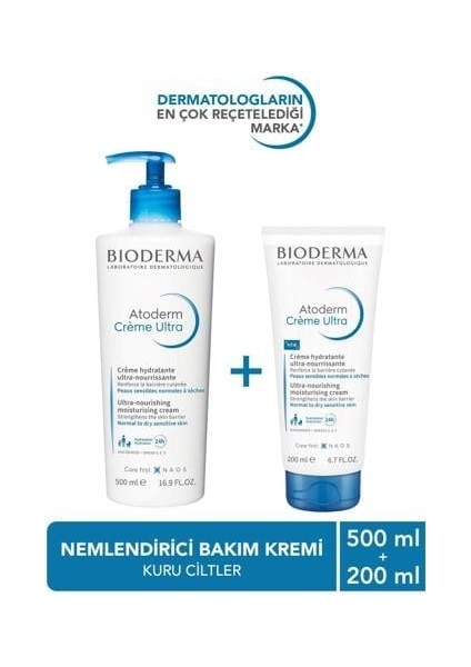 Atoderm Cream 500 ml Alana 200 ml Hediye