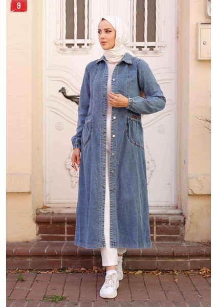 Kadın Büzgü Detaylı Denim Kot Kap -PMK341 fırsatları