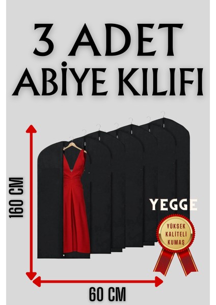 3 Adet Gelinlik Abiye Elbise Kılıfı 60X160 Abiye Gelinlik Kıyafet Kılıfı Gamboç Elbise Hurcu Kıyafet Hurç Kalın Diş Fermuarlı fiyatları
