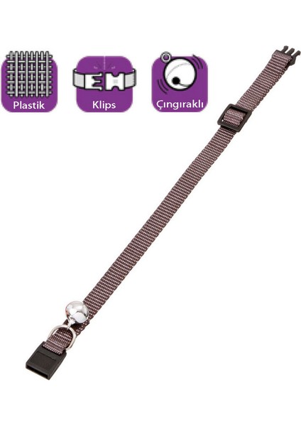 Boyun Tasma Çıngıraklı 30 cm Gri
