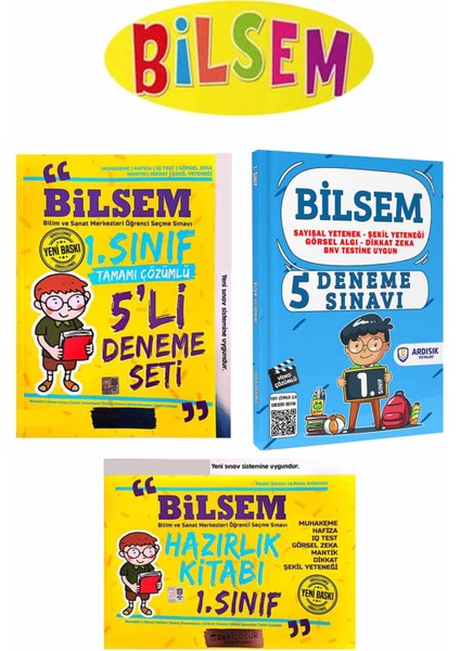 1. Sınıf Bilsem Hazırlık Seti + 2 Deneme Sınav Seti