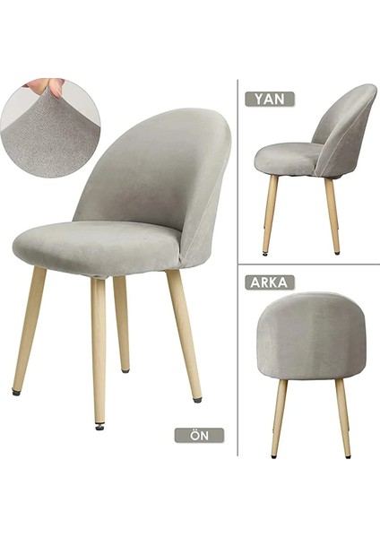 Oval Sandalye Kılıfı Retro Sandalye Örtüsü Lastikli Jakarlı Çubukdesen Tekli Küçük Boy Krem modelleri