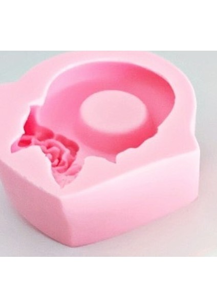 Üç Boyutlu Gül Çiçek Mumluk Silikon Kalıp K-461 fiyatları