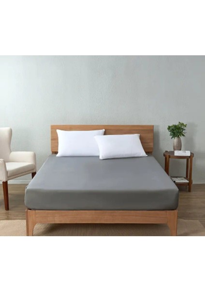 Lastikli Gri Çarşaf