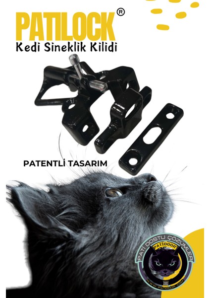 Patilock Kedi Sineklik Kilidi - Siyah