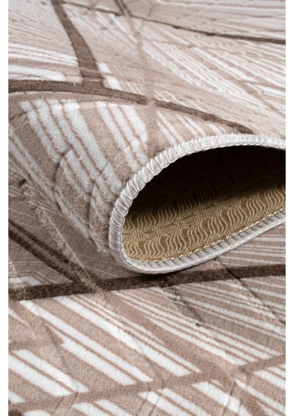 Kaymaz Taban Yıkanabilir Modern Salon Mutfak Oturma Odası Çocuk Odası Halısı 5040 Vizon modelleri