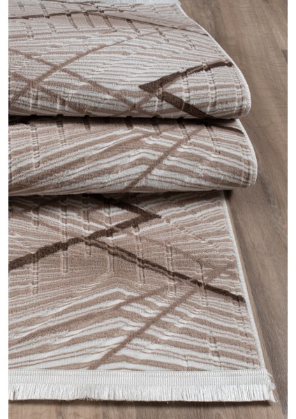 Kaymaz Taban Yıkanabilir Modern Salon Mutfak Oturma Odası Çocuk Odası Halısı 5040 Vizon fırsatları