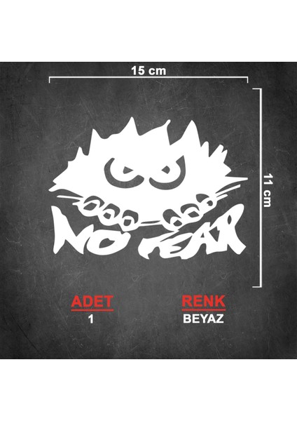 No Fear Şeytan Sticker - No Fear Sticker - Oto Sticker - Araba Sticker - Araç Sticker - Cam Sticker fiyatları