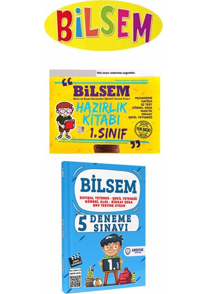 1. Sınıf BİLSEM Hazırlık Kitabı ve Video Çözümlü Deneme Sınavı