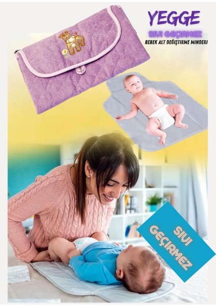 Bebek Alt Açma Örtüsü Sıvı Geçirmez Çanta Tasarımlı Alt Açma Minderi Yeni Doğan Hediyesi modelleri