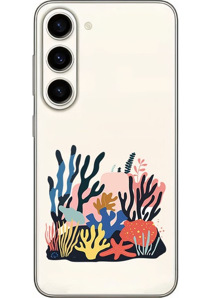 Samsung S23 Plus Uyumlu Mercan Resifi Desenli Silikon Kılıf